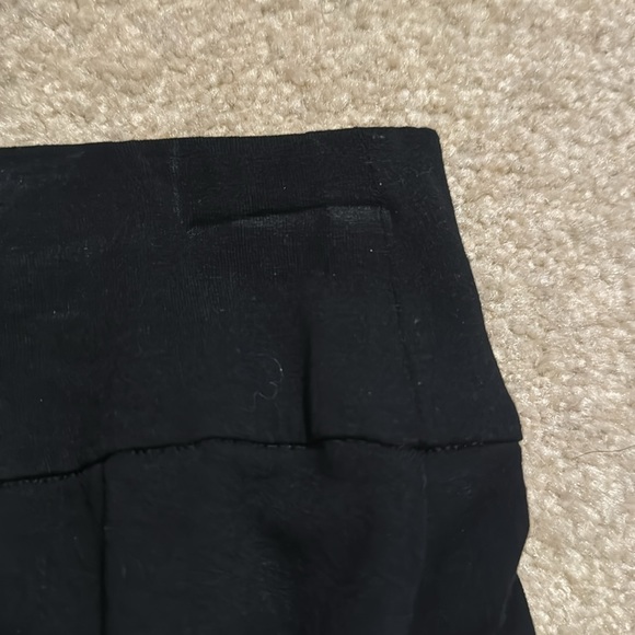 Eileen Fisher Stretch Jersey Faux Wrap Overlay A-Line Midi Skirt Black-XS - Picture 11 of 11